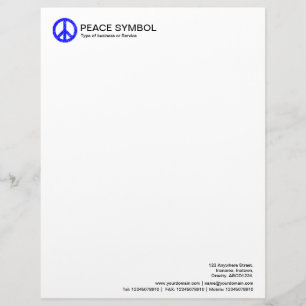 Papel Timbrado Paz difícil - Azul