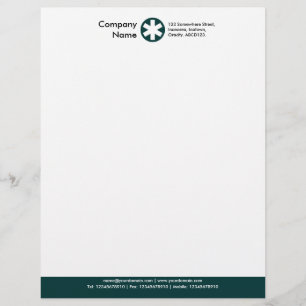 Papel Timbrado Pé de página da cor (logotipo do asterisco) -