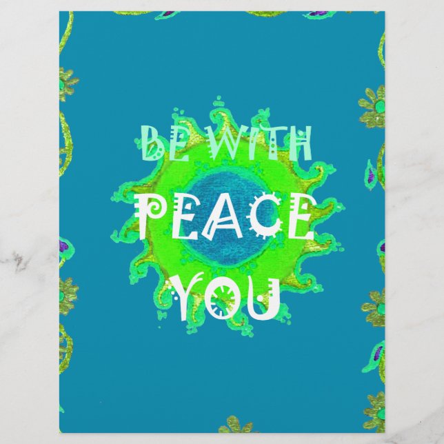 Papel Timbrado Peace Be with You Art Impressão (Frente)