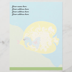 Papel Timbrado Peixe Amarelo  Carta