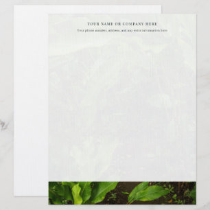 Papel Timbrado Personalizado com verdes tropicais