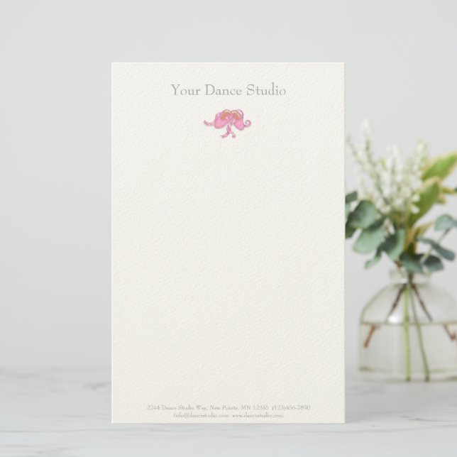 Papel Timbrado Personalizado Dançarina Sapatilhas  (Em pé/Frente)