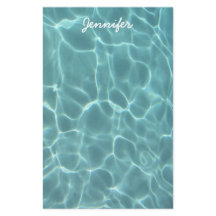 Papel timbrado personalizado de piscina em verde a
