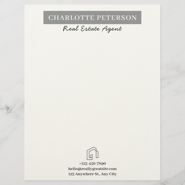 Papel Timbrado Personalizado em Branco para Imobil (Frente)