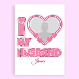 Papel Timbrado Personalizado Eu Amo Meu Marido - Adicionar Fotogr