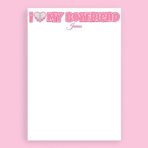 Papel Timbrado Personalizado Eu Amo Meu Namorado - Adicionar Foto