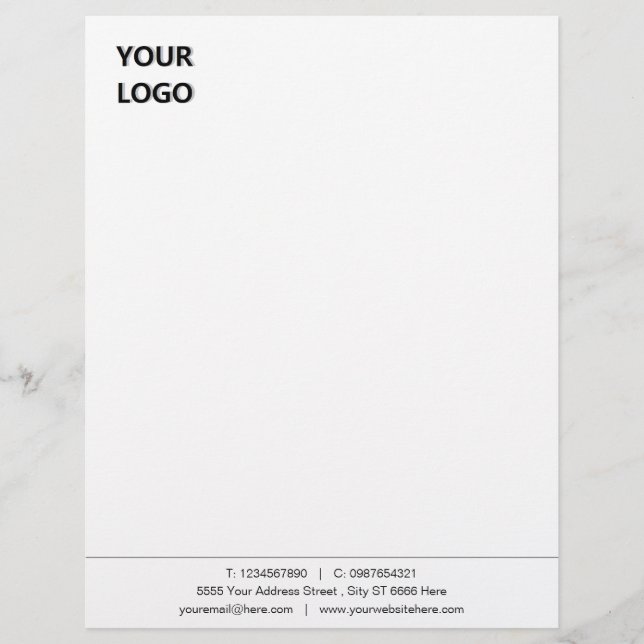 Papel Timbrado Personalizado o título de nota comercial com o log (Frente)