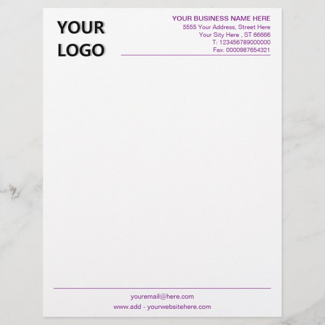 Papel Timbrado Personalizado para Negócios Escolha (Frente)