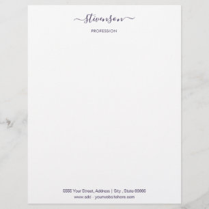 Papel Timbrado Personalizado Simples Seu Nome Endereço De Profis