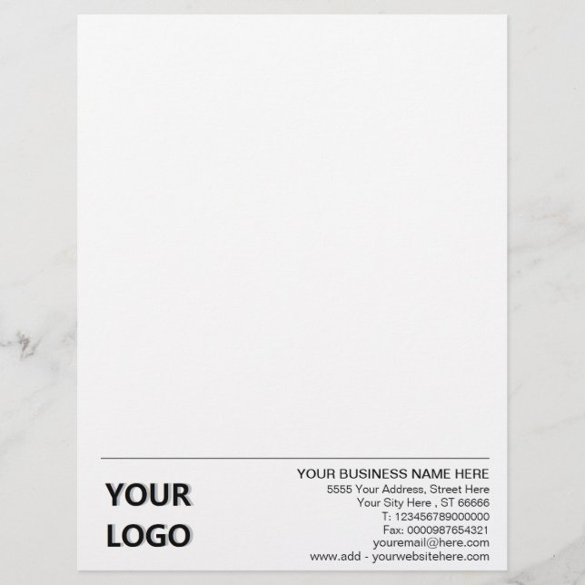 Papel Timbrado Personalizado timbrado comercial personalizado com (Frente)