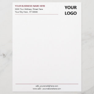 Papel Timbrado Personalizar endereço do logotipo comercial timbr