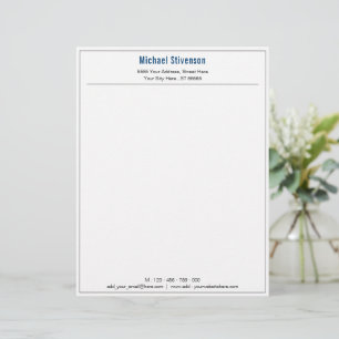 Papel Timbrado Personalizar informações de endereço de nome pe