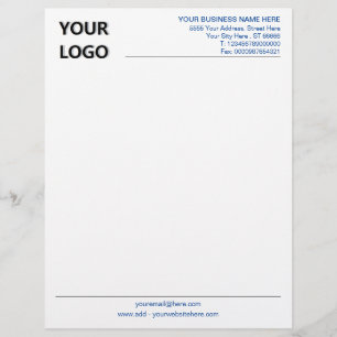 Papel Timbrado Personalizar Letra Comercial para Suas Cores e Fon