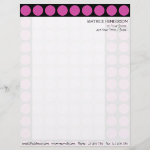 Papel Timbrado Personalizável qualquer padrão de Bolinhas color