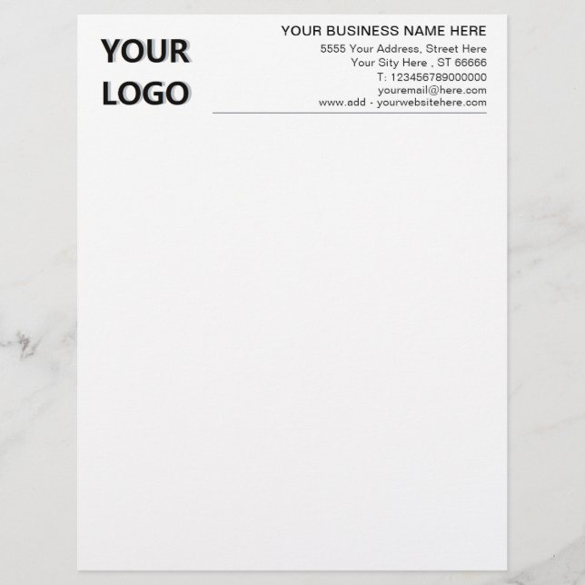 Papel Timbrado Personalize o seu Modelo timbrado da sua empresa c (Frente)