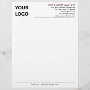 Papel Timbrado Personalize seu logotipo e informações de texto tí