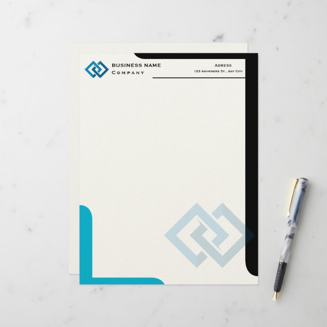 Papel Timbrado Personalized Company Logo Professional Letterhead (Frente/Verso In Situ)