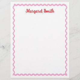 Papel Timbrado Personalized Monogram Notepads with Scallop Border