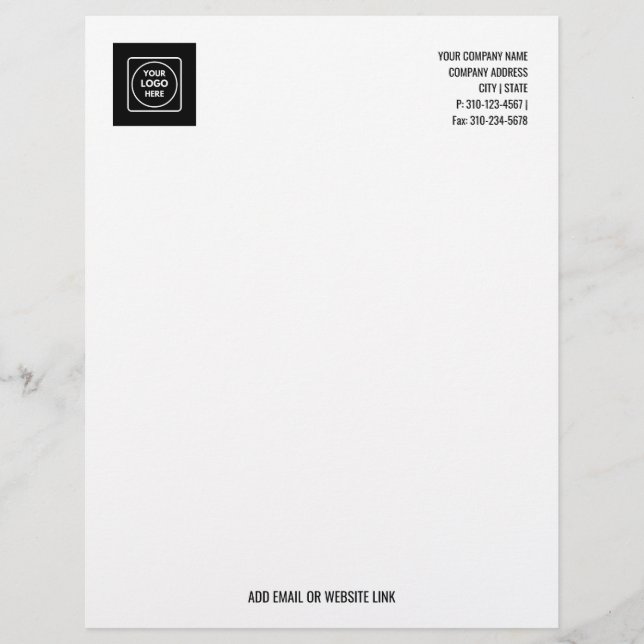 Papel Timbrado Personalized Promo Business Logo letterhead (Frente)