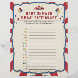 Papel Timbrado Pictionary Bebê Emoji [Tema De Circo]