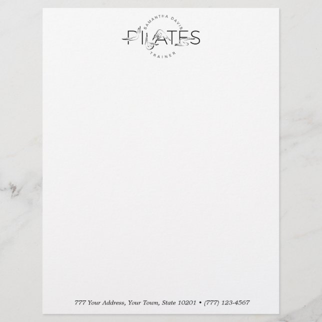 Papel Timbrado Pilates Possui Palavras em Pilatos (Frente)