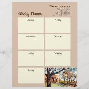 Papel Timbrado Planejador Semanal Valley Garden Harrogate Inglate