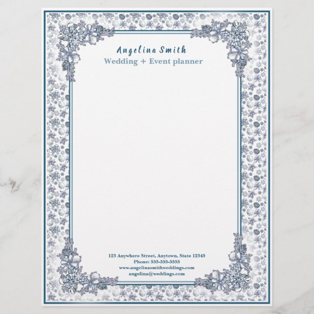 Papel Timbrado Planner de Casamento de Natal Branco (Frente)