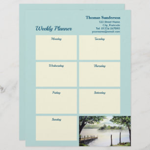 Papel Timbrado Planner Derwentwater Lake District Cumbria