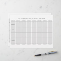 Plano Semanal Saudável de Refeições Modelo Duplo L