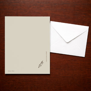 Papel Timbrado Ponta de caneta vintage - Biblioteca Minimalista d