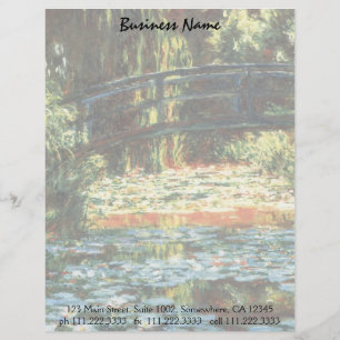 Papel Timbrado Ponte sobre o Waterlily Pond de Claude Monet