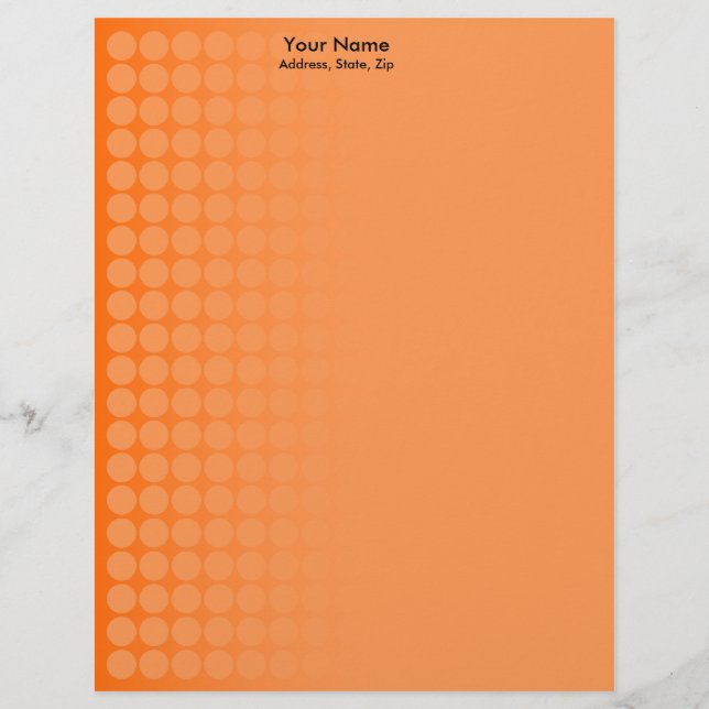 Papel Timbrado Pontos de gradiente laranja 2 (Frente)