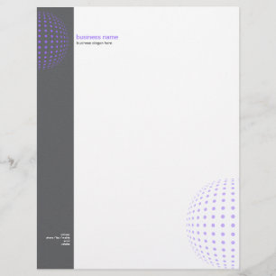 Papel Timbrado Pontos roxos simples modernos elegantes lisos