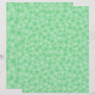 Papel Timbrado Pontos verdes retrô anos sessenta