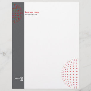 Papel Timbrado Pontos Vermelhos Simples e Elegantes