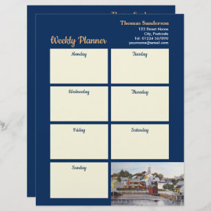 Papel Timbrado Portsmouth Harbor Weekly Planner