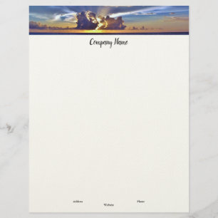 Papel Timbrado Praia Sunset Letterhead