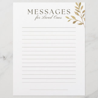 Papel Timbrado Pre Planning Letter to Loved Ones