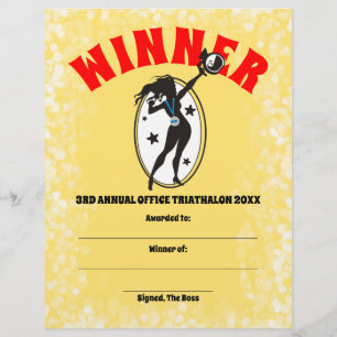 Papel Timbrado Prêmio do certificado do vencedor da competição