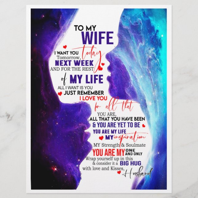 Papel Timbrado Presente da Esposa | Carta À Minha Esposa Amor De  (Frente)