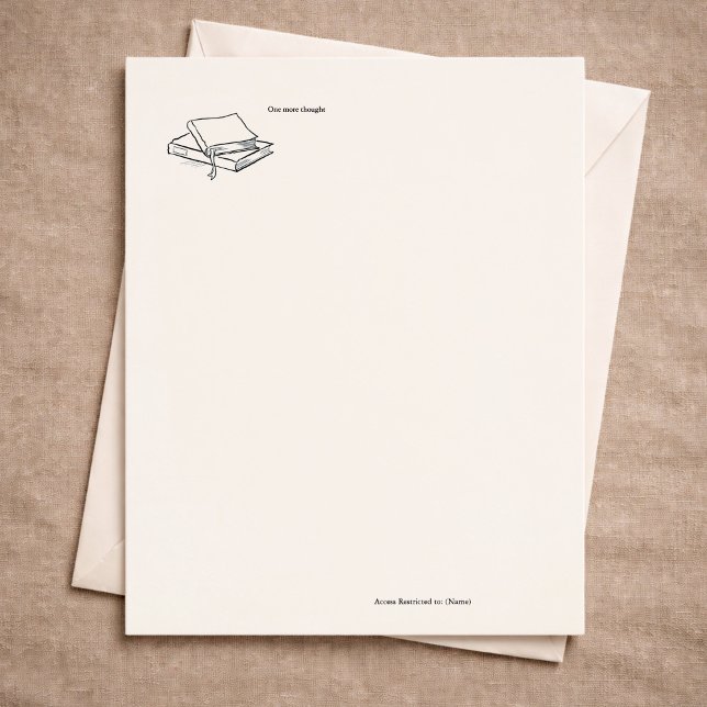 Papel Timbrado Presente de Diário de Escrita de Solidão de Introv (Criador carregado)