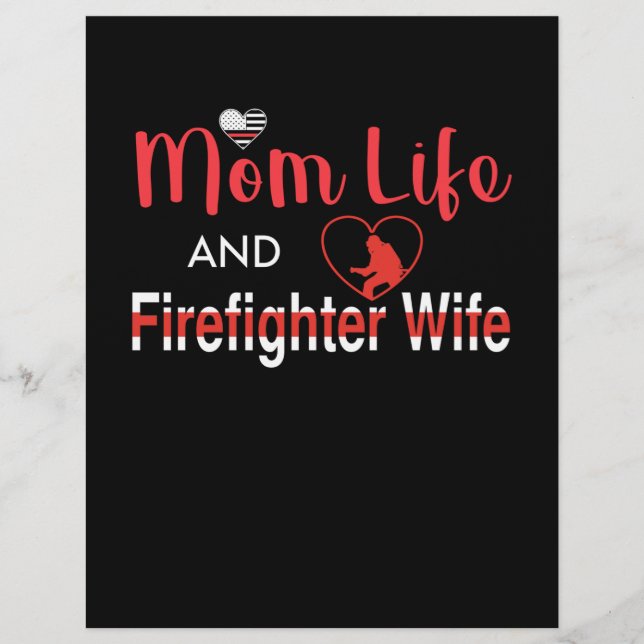 Papel Timbrado Presente do Bombeiro | Esposa Mãe E Bombeiro (Frente)
