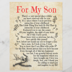 Papel Timbrado Presente do Filho  Pelo Meu Filho Agradeço-Lhe Po