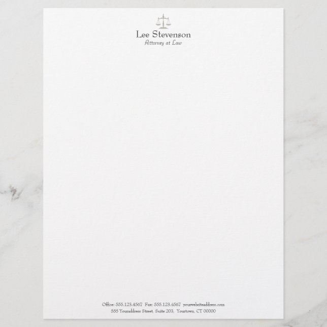Papel Timbrado Procurador-Geral da Lei Letterhead (Frente)