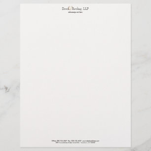 Papel Timbrado Procurador-Geral da Lei Simples White Letterhead