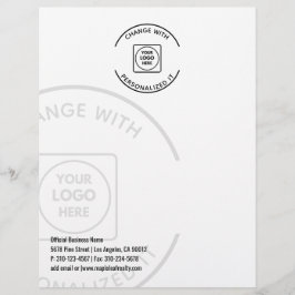 Papel Timbrado Professional Business Logo Watermark letterhead