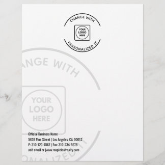 Papel Timbrado Professional Business Logo Watermark letterhead