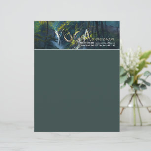 Papel Timbrado Professora de Meditação de Texto Oculto Nature For