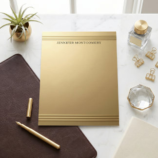 Papel Timbrado Profissional Dourado Metálico Luxuo