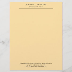 Papel Timbrado Profissional Elegante Simples Moderno Bege